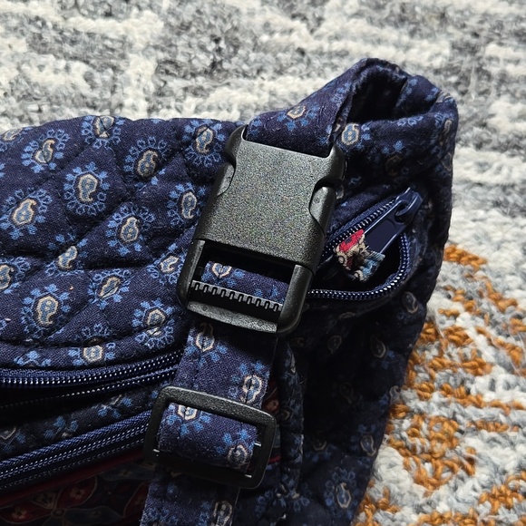 Vintage Vera Bradley Quilted Blue Fanny Pack Bag - Picture 5 of 6
